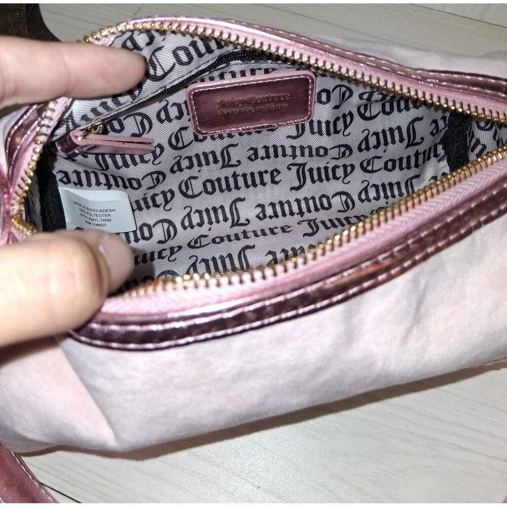 NEW! Juicy Couture String of Pearls Roll Bag in Pink Diamond